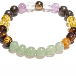 vibesle Pyrite, Stone, Green Aventurine, Amethyst, Golden Pyrite, Tiger's Eye, Citrine, Clear Quartz Beads, Crystal Charm Bracelet-picture-22