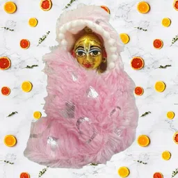 rajveer traders Size 4 Chamki Ponchu Winter Dress for Laddu Gopal Ji – Multicolor Woolen Wear Dress image 4