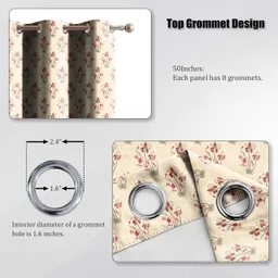 casableu 274.32 cm (9 ft) Long Door Polyester Room Darkening Curtain (Pack Of 2) image 3