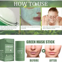 arcanuy Green Mask Stick (40gm) Green Tea Face Shaping Mask Face Shaping Mask image 4