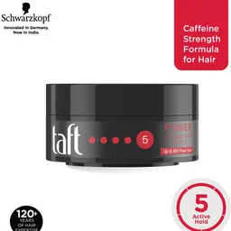 schwarzkopf TAFT Power Hair Wax For Luminous Shine And Glossy Hair, Hold 5 Lasts 48 Hours Hair Styler image 2