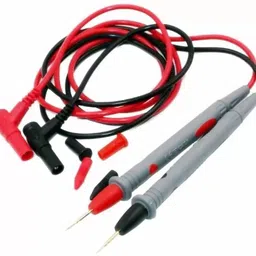 vikas 1000 Volt 20 Amp Universal Multimeter Lead Probes Plug Test Cable Wire Pen Thin Tip Needle for Multi Meter, Clamp Meter, Volt Meter, Electronic Work with Ultra Fine Imported High Quality Super Softer Ant freezing Silicon Probe With 6f22 9v battery Digital Multimeter image 2