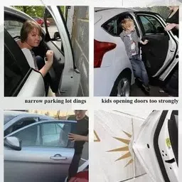 etradezone Black Car Door Edge Guards U Shape Edge Trim Rubber Strip (5m)-636 Car Beading Roll For Bumper, Door, Hood, Window image 3