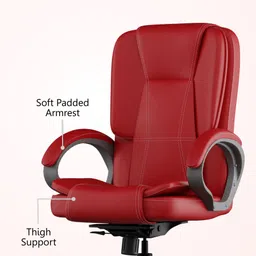 nice furniture Chair, Office Chair, Computer Chair, Revolving Chair, Chair for Study Leatherette Office Executive Chair image 4
