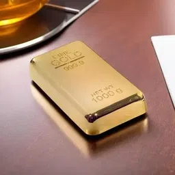 stylewell 3 Realistic 24K Gold Metal Biscuit Bar Paper Weight For Office & Home Desk Decor Decorative Showpiece - 15 cm image 3