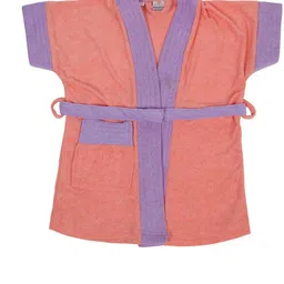 creeva Peachy Pink & Lavender XL Bath Robe-picture-16