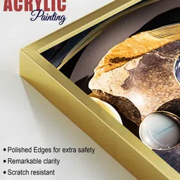 vibecrafts Marble Stone Textural Art Acrylic Framed Art Panel (Set Of 2) image 5