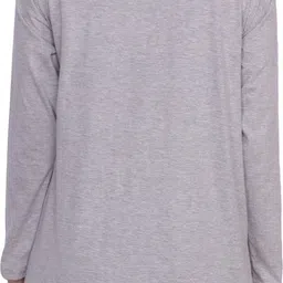 dg star Pack of 2 Women Printed Round Neck Cotton Blend Black, Grey T-Shirt image 5