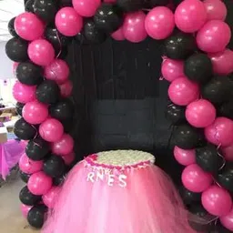 party breeze Solid Pink black Balloons For Birthday Decoration, Anniversary Party, Baby Shower, Balloon-picture-27