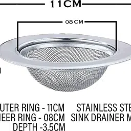 singhindustrie Kitchen Sink Stainless Steel Push Down Strainer image 2