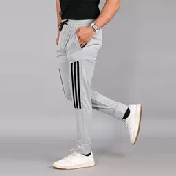 clowzed Pack of 3 Men Solid Multicolor Track Pants image 3