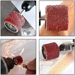 nityaecommerce 51pc Drum Sanding Kit - Fits for Dremel - Includes Rubber Drum Mandrels - 1/2, 3/8 & 1/4 inch,as shown Rotary Bit Set image 5