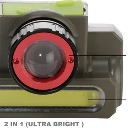 docoss 2 in 1 Ultra Bright Zoomable Waterproof Cree Rechargeable Head torch light Headlight Head Lamp Torches LED Spotlight Rechargable Led Head Light for Camping Cycling Hiking Hunting Trekking Torch image 2