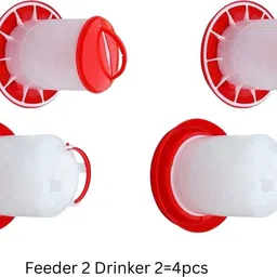 poultry chicks feeder1.5 kg 2 PC and drinker 1.5 ltr 2 pcs combo of 4 PCS Common Bird Feeder-image-28