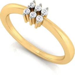 avsar Avsar Real Gold Kinjal Ring AVR144YB 14kt Cubic Zirconia Yellow Gold ring image 4
