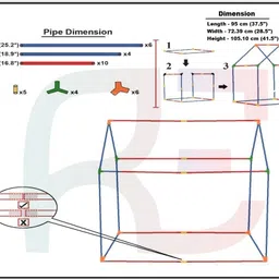dhruvayfab Train Theme Play Tent House For 3-8 Year Boy And Girls image 5