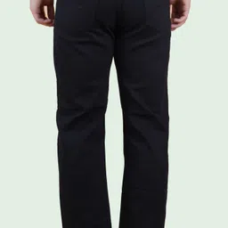 white leapard Men Relaxed Fit Mid Rise Black Jeans image 2