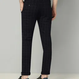 fubar Men Slim Fit Black Cotton Blend Trousers image 4