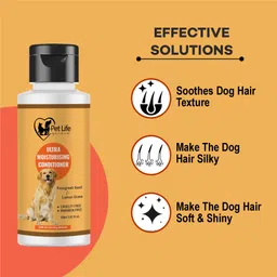 pet life Dry Bath Dog Shampoo 60ml + Dog Conditioner 60ml For Clean, Shiny, Silky Coat Conditioning, Anti-fungal, Anti-itching, Anti-parasitic, Whitening and Color Enhancing Fresh Fragrance, All Dog Breed Dog Shampoo image 4