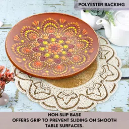 craftsnagri Round Pack of 2 Table Placemat image 4