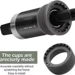 dstechbar Bicycle Bottom Bracket Indian Cartridge Bearing Pedal (Black) Pedal image 2