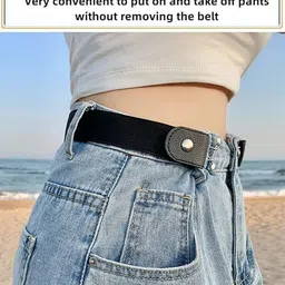 nsusu Women Casual, Evening, Formal, Party Black Fabric Belt image 3