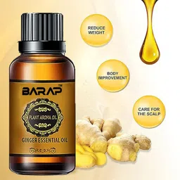 barap Ginger Massage Oil for a Belly Fat Drainage oil Reduce Fat Loss Oil Men & Women image 5