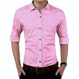 frank man Men Slim Fit Printed Button Down Collar Casual Shirt-picture-11