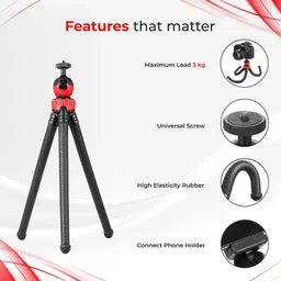 BASS BLING Flexible Tripod Stand for Mobile Phone & 360 Degree Ball Head Tripod, Monopod Kit, Tripod Bracket, Tripod Ball Head image 4