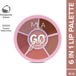 mila beauté Go Girl Creamy Matte Finish Lip Palette Lipstick with 6 Pigmented Shades-picture-18