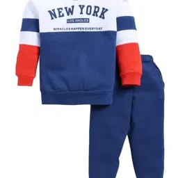icepie Kids Cotton Casual Cute & Elegant New York Printed Clothing Set- Full Sleeve T-Shirt And Trousers For Infants/Childs/Baby Boys (in Multicolor, Pack of 1) image 1
