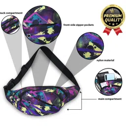Alton STYLISH WAIST BAG TRENDING DESIGN WHITE AND BLack 003 purple blackk wiest-picture-23