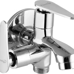 prestige Slim 2 in 1 Bib Cock for Bathroom & Kitchen Chrome Finish Silver Plated Bib Tap Faucet-picture-14