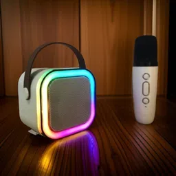 Rajkuvar G70_K12Wireless karaoke mic speaker with Bluetooth compatibility and RGB lights 10 W Bluetooth Home Audio Speaker image 1