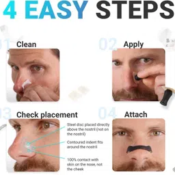 groots Magnetic Nasal Strips for Breathing | Anti Snoring Nose Clip Skin Safe Anti-snoring Device image 2