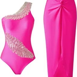 second skins Solid Women Pink Swimsuit-picture-10