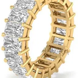 aavira Radiant Eternity Band Full Eternity Radiant Cut Wedding Band Silver Ring-picture-14