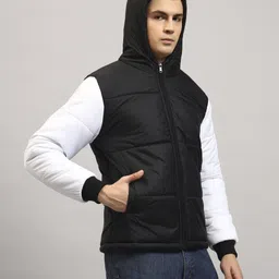 quin fletcher Men Solid Quilted Jacket image 2