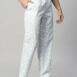 Urban Scottish Men's Pyjama - Regular Fit, 100% Cotton, Printed, Mid-Rise, Grey Men Pyjama image 3