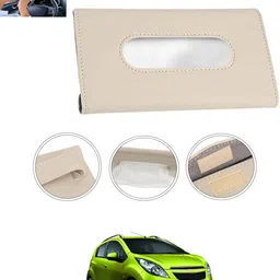 Universal Leatherite Beige Rectangle Tissue Paper Box/Dispencer For Car-33 Vehicle Tissue Dispenser-image-84