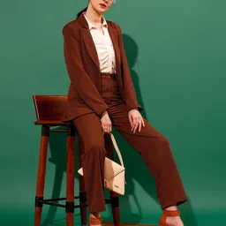 street9 Women Solid Double Breasted Formal Blazer image 3