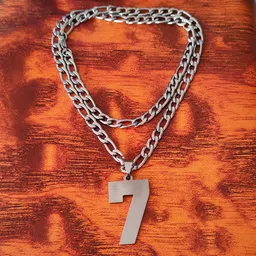 shiv jagdamba Personalized Bikers Jewelry Sports Jersey No.7 With Chain Necklace Sterling Silver Stainless Steel Pendant-picture-14