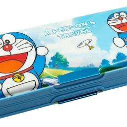 zaydanic Inbuilt Calculator and Sharpener Pencil Box with Accessories for Kids Doraemon Art Plastic Pencil Box image 2
