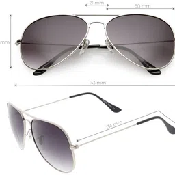 gansta UV Protection, Gradient Aviator Sunglasses (58) image 4
