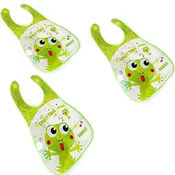 fok 3 Pc Plastic Waterproof Washable Stylish Printed Baby Bib - Multi Color-picture-22