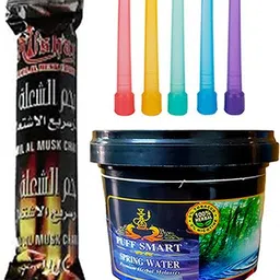 100g Spring Water Flavor, 5pcs Color Mouth Filters With Quick Light Magic Hookah Charcoals-image-35