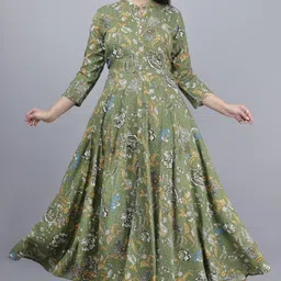 runicha Women Printed Viscose Rayon Anarkali Kurta-picture-12
