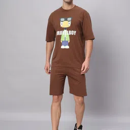 griffel Tshirt Regular Shorts Co-ords Set-picture-23