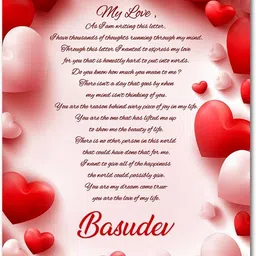 midas craft My Love Basudev Love Letter Quotes 22 Greeting Card-picture-32