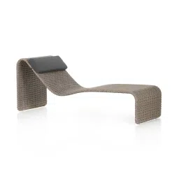 casacraft from pepperfry Lettiere Wicker Poolside Lounger in Brown Colour image 3